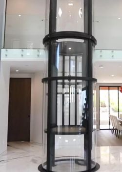 Luxury Marble Foyer With Vuelift Round Descending
