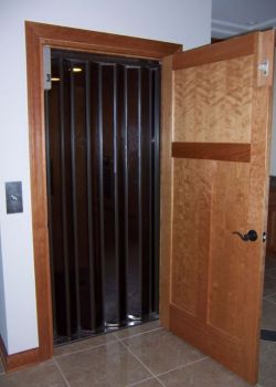 Home Elevator with All Bronze Tinted Acrylic gate panels