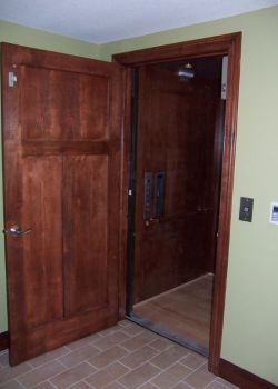 Home elevator with Maple interior in the Twin Cities area