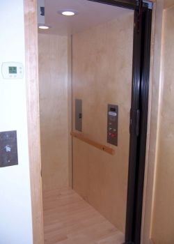 Home Elevator with Natural Birch interior